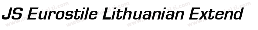 JS Eurostile Lithuanian Extended No字体转换